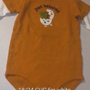 Gymboree Orange 'Just Hatched' Dino Bodysuit